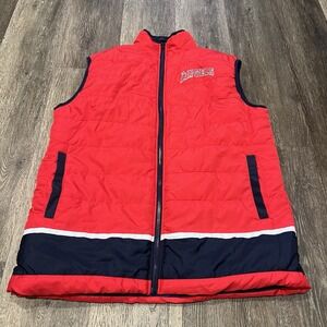 Los Angeles Angels Puffer Vest Men's Size XL Red Sleeveless Full Zip Pockets SGA